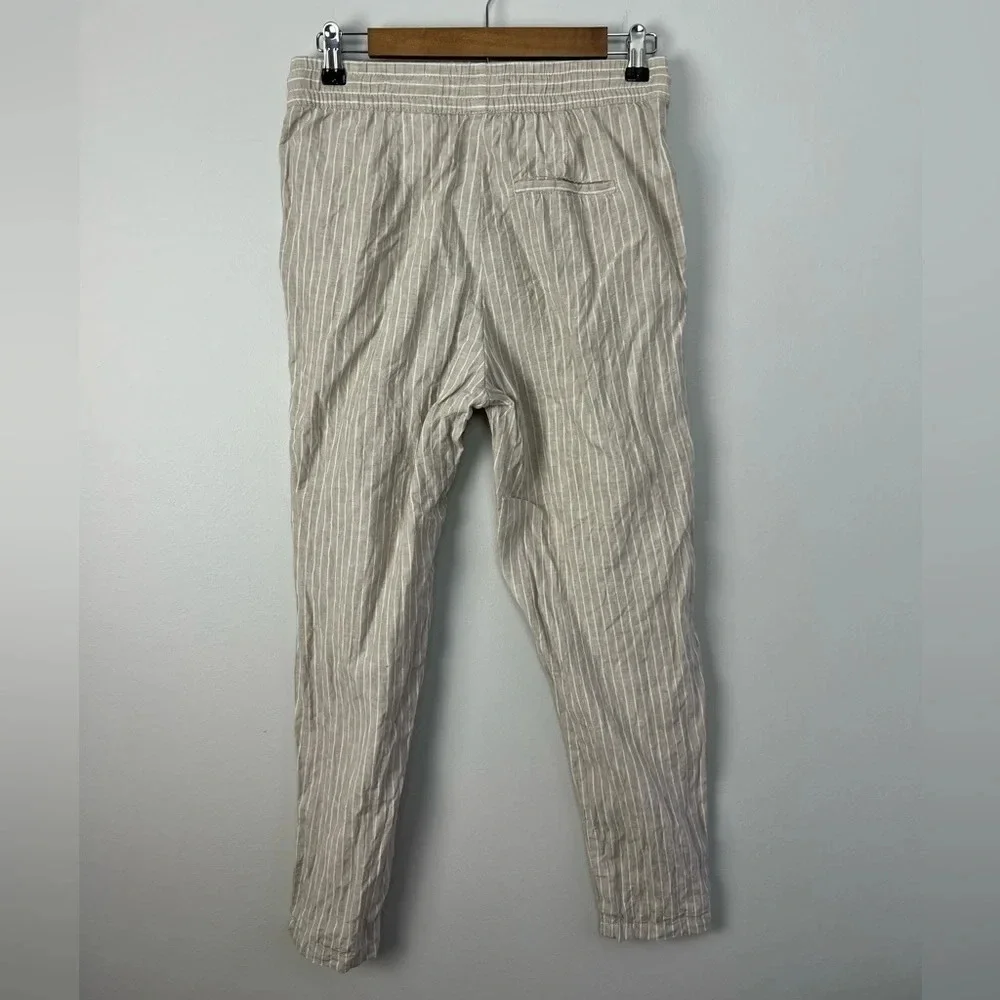 H&M • Linen Striped Pants